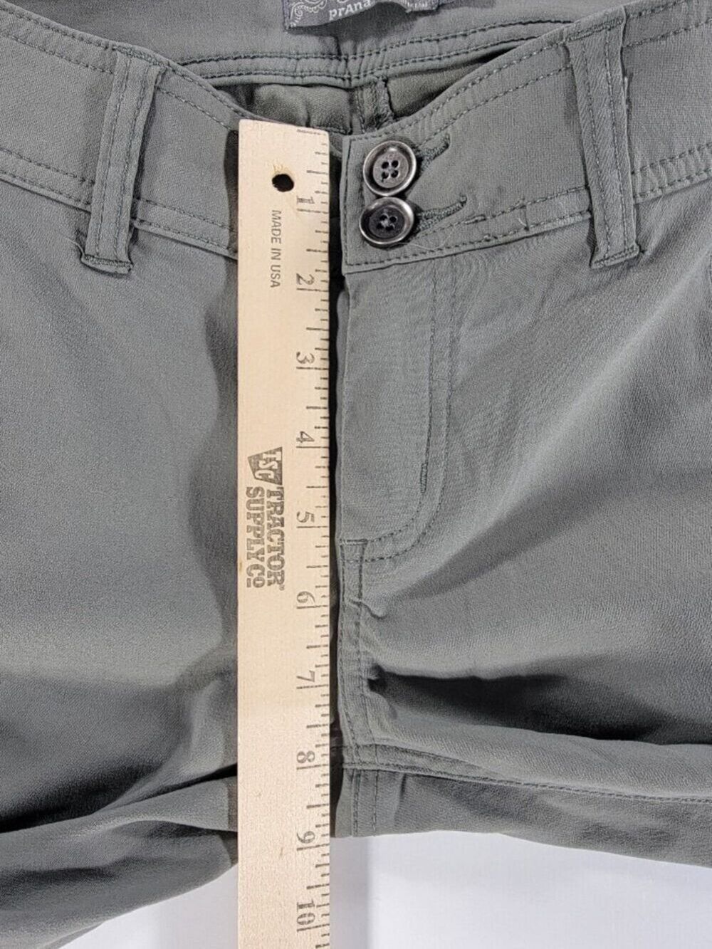 Prana Pants Womens 2 X 32 Stretch Halle Pant Roll Up Hiking Gray Outdoors Boot - Picture 12 of 14